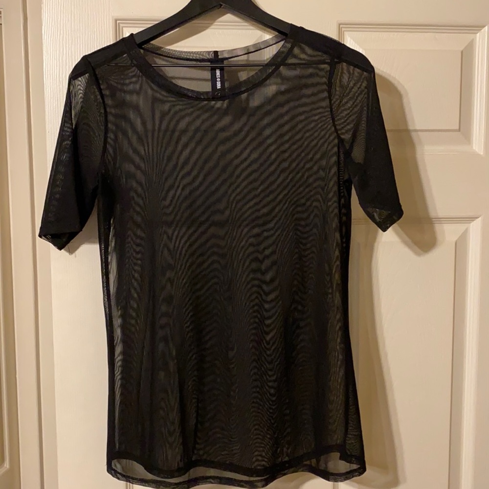 Agnes & Dora sheer short sleeve t-shirt